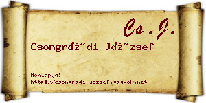 Csongrádi József névjegykártya