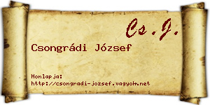 Csongrádi József névjegykártya
